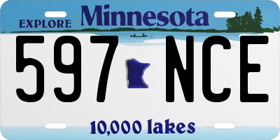 MN license plate 597NCE