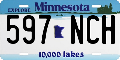 MN license plate 597NCH