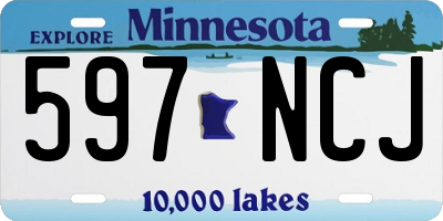 MN license plate 597NCJ