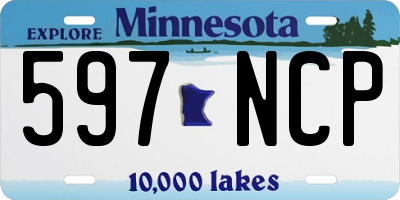 MN license plate 597NCP