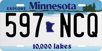 MN license plate 597NCQ