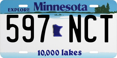 MN license plate 597NCT