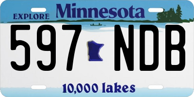 MN license plate 597NDB