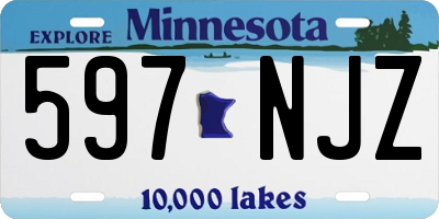 MN license plate 597NJZ