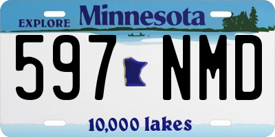 MN license plate 597NMD