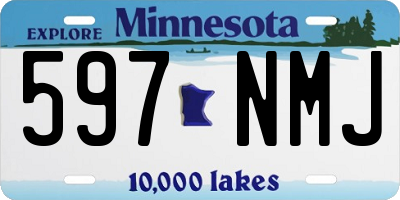 MN license plate 597NMJ
