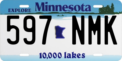 MN license plate 597NMK