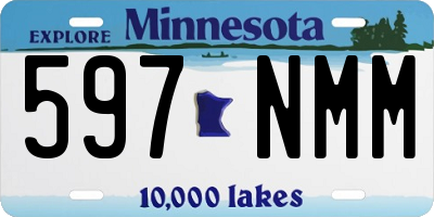 MN license plate 597NMM