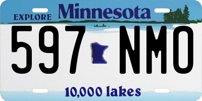 MN license plate 597NMO