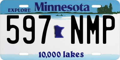 MN license plate 597NMP