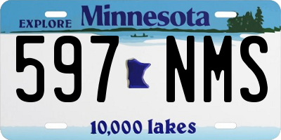 MN license plate 597NMS