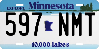 MN license plate 597NMT