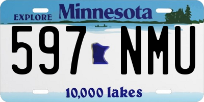 MN license plate 597NMU