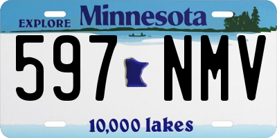 MN license plate 597NMV