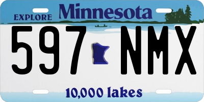 MN license plate 597NMX