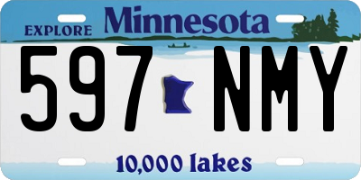 MN license plate 597NMY