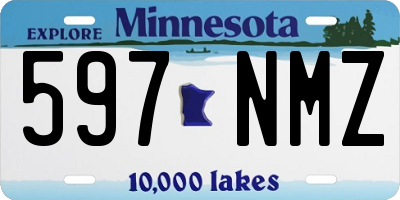 MN license plate 597NMZ