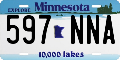 MN license plate 597NNA