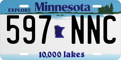 MN license plate 597NNC