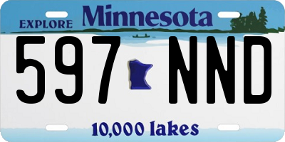 MN license plate 597NND