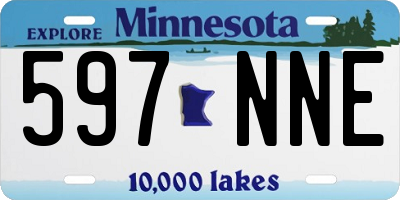 MN license plate 597NNE