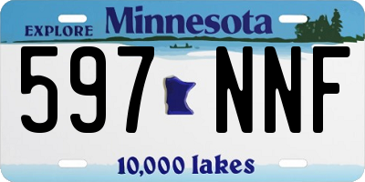 MN license plate 597NNF