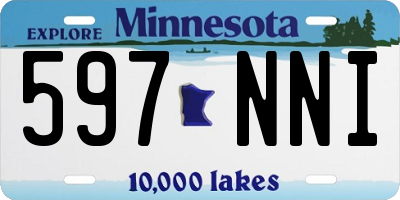 MN license plate 597NNI
