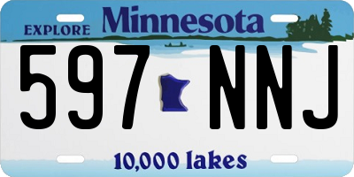 MN license plate 597NNJ