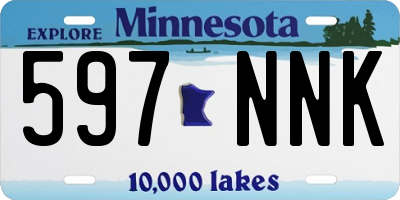 MN license plate 597NNK
