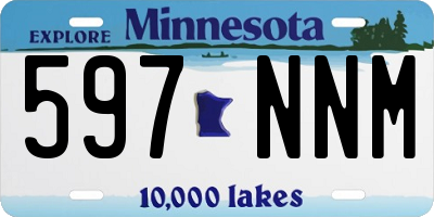 MN license plate 597NNM