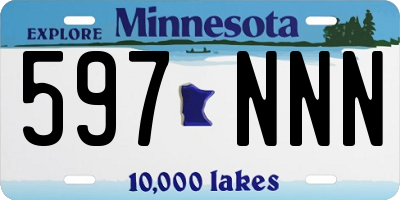 MN license plate 597NNN