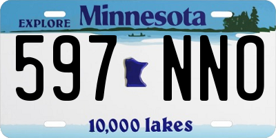 MN license plate 597NNO
