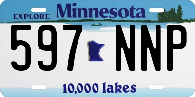 MN license plate 597NNP