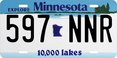 MN license plate 597NNR