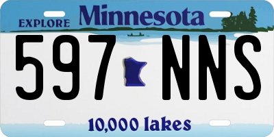 MN license plate 597NNS
