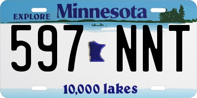 MN license plate 597NNT