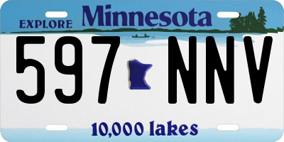MN license plate 597NNV