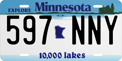 MN license plate 597NNY