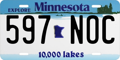 MN license plate 597NOC