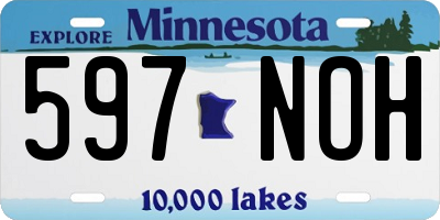 MN license plate 597NOH