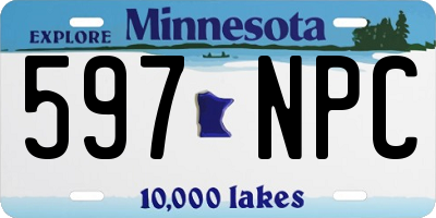 MN license plate 597NPC