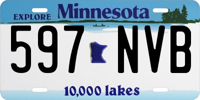 MN license plate 597NVB