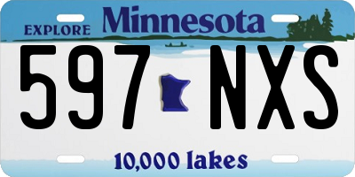 MN license plate 597NXS