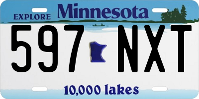 MN license plate 597NXT