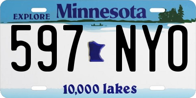 MN license plate 597NYO