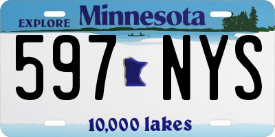 MN license plate 597NYS