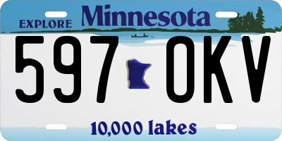 MN license plate 597OKV