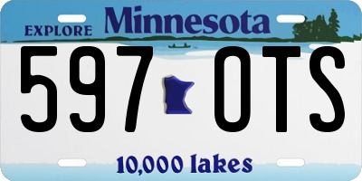MN license plate 597OTS