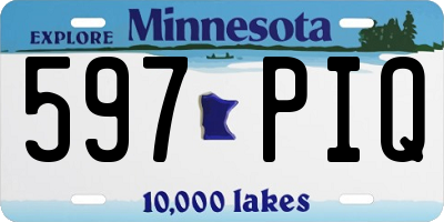 MN license plate 597PIQ