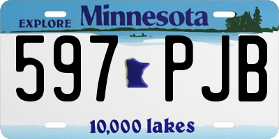 MN license plate 597PJB